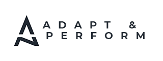 Adapt & Perform LLC logo - white